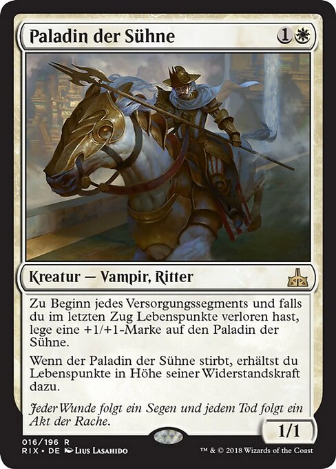 Paladin der Sühne RIX-16 Rare Excellent Deutsch