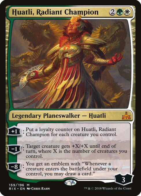 Huatli, strahlender Champion RIX-159 Mythic Excellent Englisch