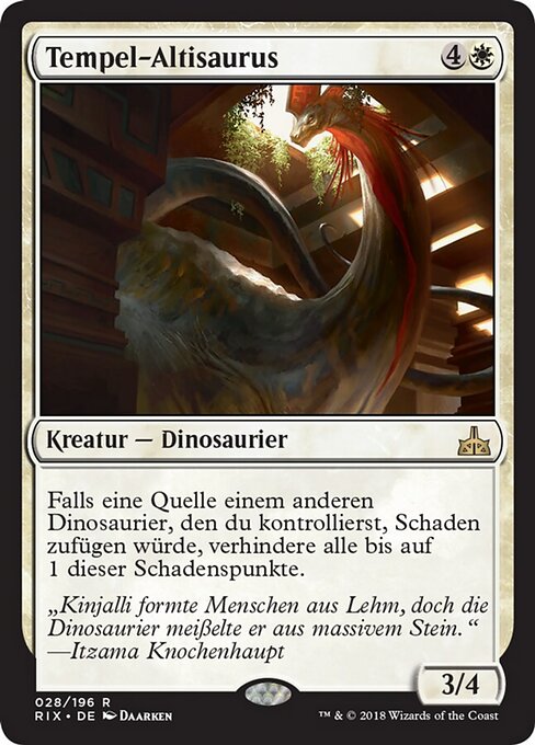Tempel-Altisaurus RIX-28 Rare Light Played Deutsch