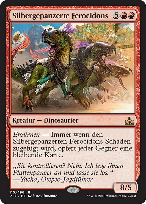 Silbergepanzerte Ferocidons RIX-115 Rare Excellent Deutsch
