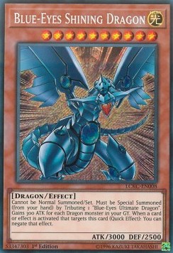 Leuchtender Blauäugiger Drache LCKC-DE008 Secret Rare Excellent Deutsch 1. Auflage