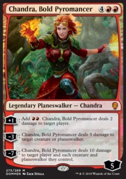 Chandra, kühne Pyromagierin DOM-275 Mythic Played Deutsch Foil