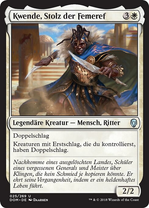 Kwende, Stolz der Femeref DOM-25 Uncommon Excellent Deutsch