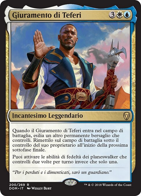 Oath of Teferi DOM-200 Rare Excellent Italienisch