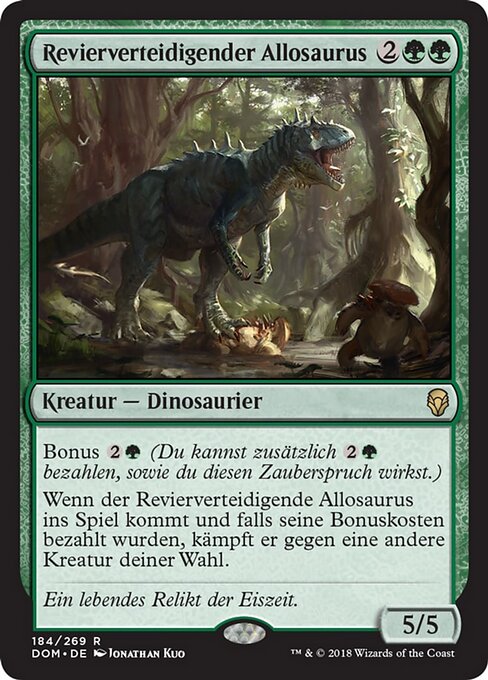 Revierverteidigender Allosaurus DOM-184 Rare Excellent Deutsch