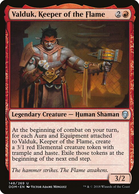 Valduk, Hüter der Flamme DOM-148 Uncommon Excellent Englisch Foil