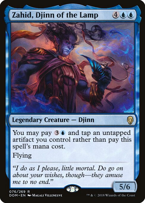 Zahid, Djinn of the Lamp DOM-76 Rare Excellent Englisch Foil