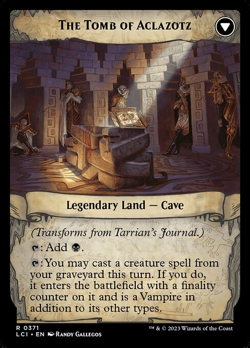 Tarrian's Journal // The Tomb of Aclazotz - Back Face