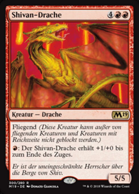 Shivan-Drache M19-300 Rare Excellent Deutsch