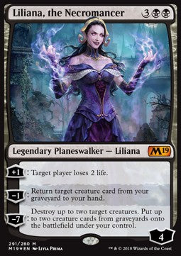Liliana die Nekromagierin M19-291 Mythic Good Deutsch Foil