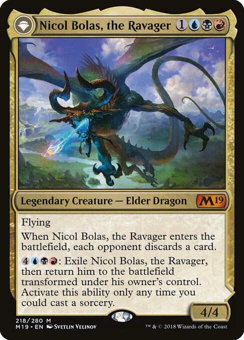 Nicol Bolas, der Zerstörer // Nicol Bolas, der Emporgestiegene M19-218 Mythic Near Mint Englisch