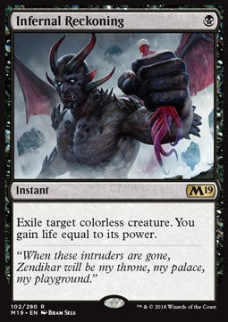 Infernal Reckoning M19-102 Rare Light Played Englisch