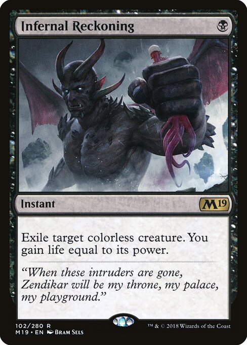 Infernal Reckoning M19-102 Rare Light Played Englisch