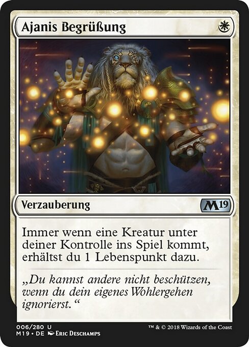 Ajanis Begrüßung M19-6 Uncommon Excellent Deutsch