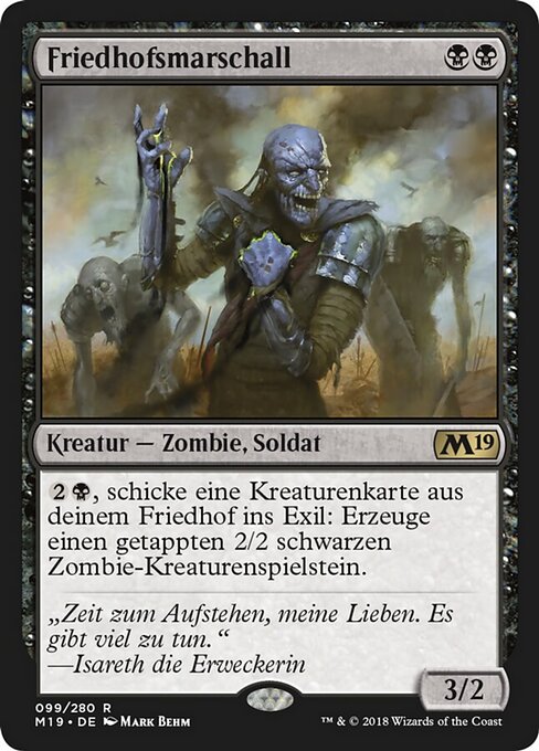Friedhofsmarschall M19-99 Rare Excellent Deutsch