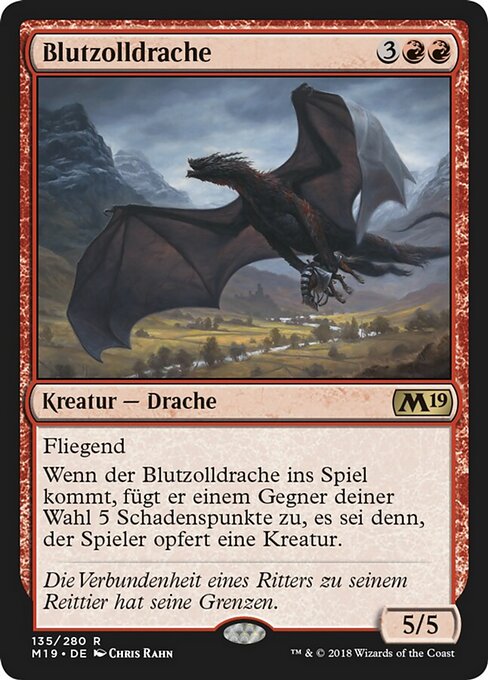 Blutzolldrache M19-135 Rare Excellent Deutsch
