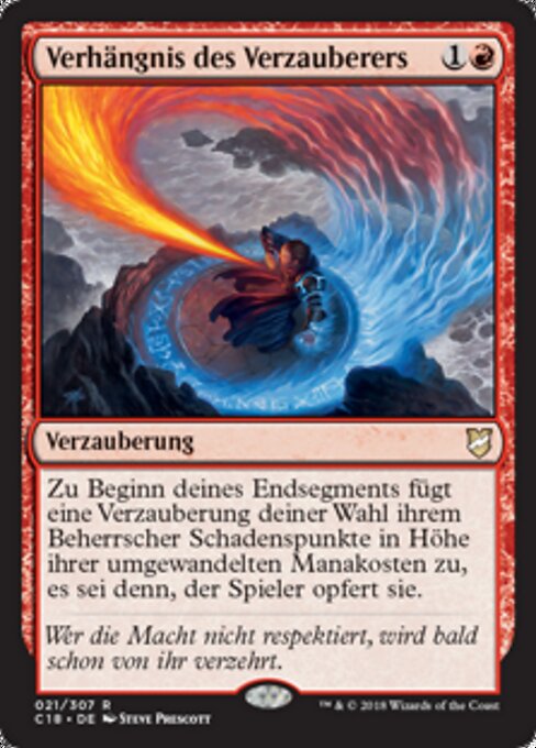Verhängnis des Verzauberers C18-21 Rare Near Mint Deutsch