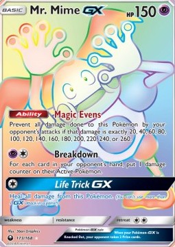 Mr. Mime GX CES-173 Secret Rare Excellent Deutsch