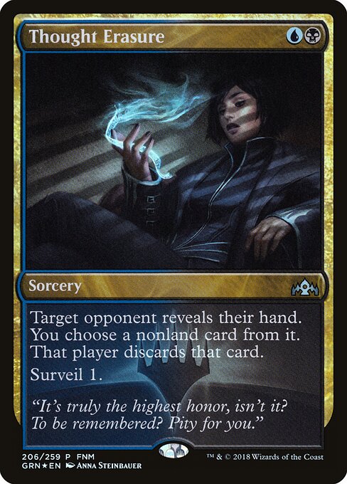 Thought Erasure FNM- Uncommon Excellent Spanisch Foil