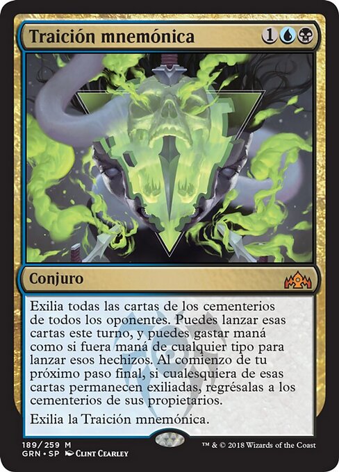 Mnemonic Betrayal GRN-189 Mythic Excellent Spanisch