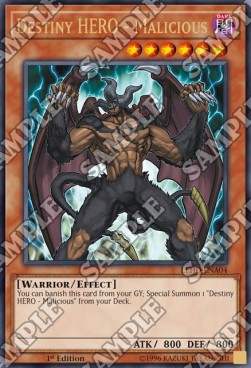 Schicksals-HELD - Malicious (V.1) LEHD-A04 Ultra Rare Near Mint Deutsch 1. Auflage