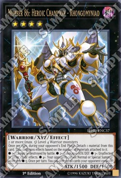 Number 86: Heroic Champion - Rhongomyniad LEHD-C37 Ultra Rare Light Played Englisch 1. Auflage