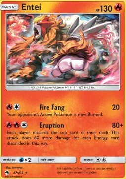 Entei LOT-47 Rare Good Deutsch