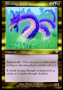 Schlängelnde Schlange INV-274 Uncommon Light Played Deutsch Foil