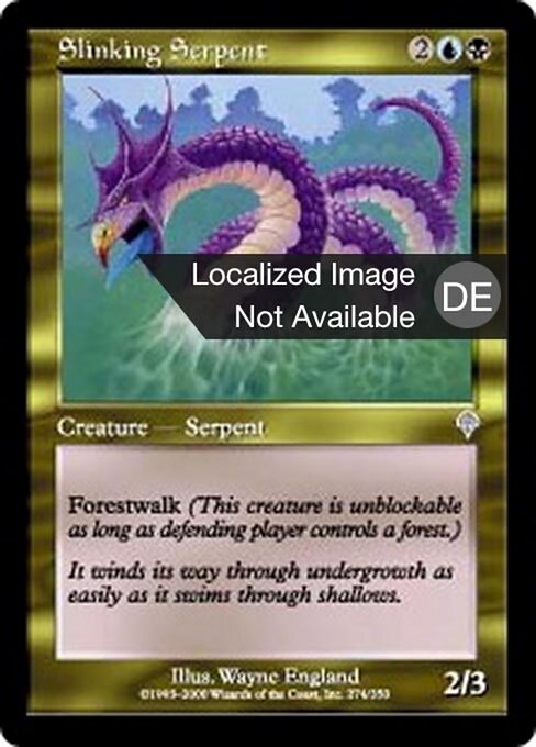 Schlängelnde Schlange INV-274 Uncommon Light Played Deutsch Foil