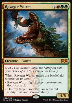 Ravager Wurm RNA-200 Mythic Light Played Englisch