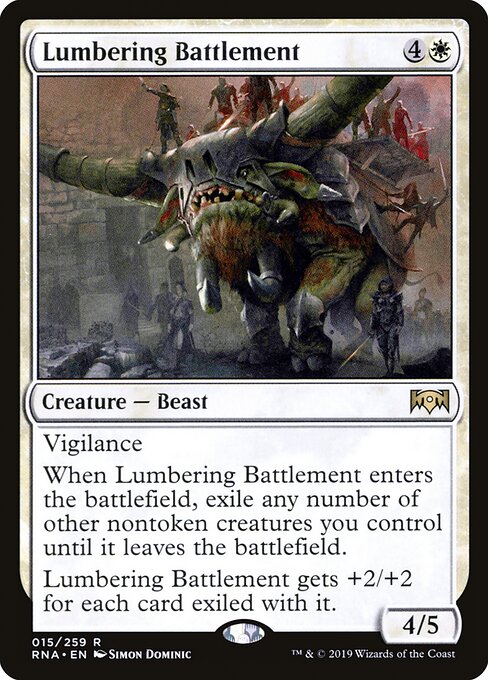 Lumbering Battlement RNA-15 Rare Excellent Englisch