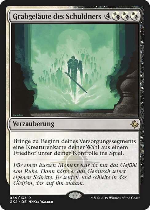 Grabgeläute des Schuldners GK2-39 Rare Near Mint Deutsch