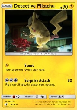 Detective Pikachu DET-10 Rare Played Englisch
