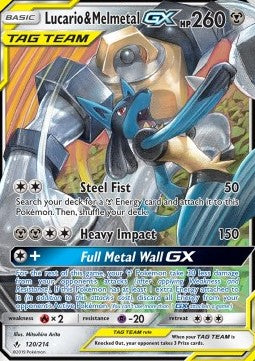 Lucario & Melmetal GX UNB-120 Ultra Rare Excellent Deutsch
