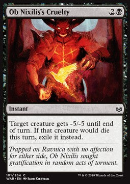 Ob Nixilis' Grausamkeit WAR-101 Common Excellent Deutsch Foil