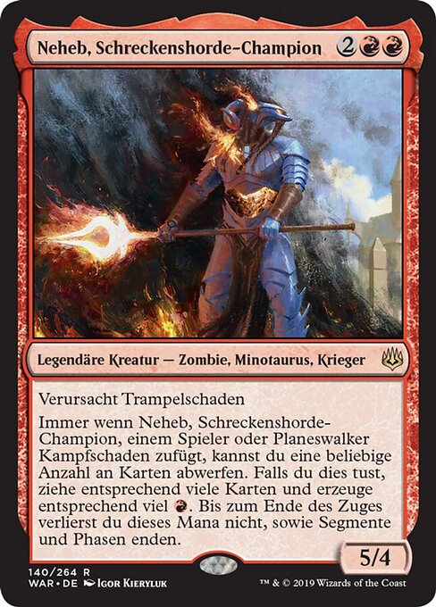 Neheb, Schreckenshorde-Champion WAR-140 Rare Light Played Deutsch