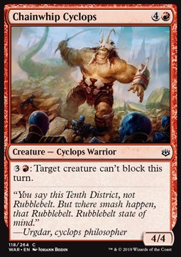 Kettenpeitschen-Zyklop WAR-118 Common Excellent Deutsch Foil
