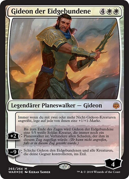 Gideon der Eidgebundene XWAR-265 Mythic Light Played Deutsch Foil