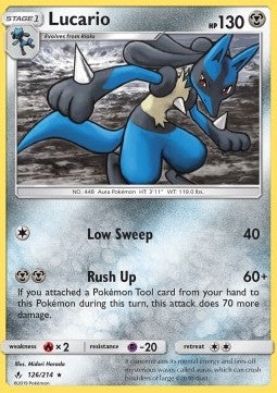 Lucario UNB-126 Holo Rare Excellent Deutsch