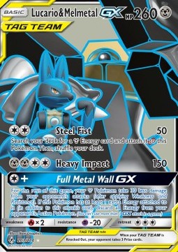 Lucario & Melmetal GX UNB-203 Ultra Rare Excellent Deutsch