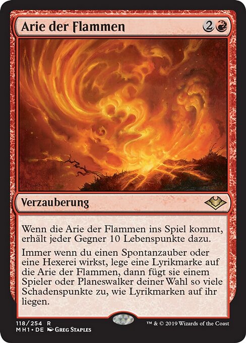 Arie der Flammen MH1-118 Rare Near Mint Deutsch