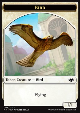 Bird Token (White 1/1) MH1-T03 Token Excellent Deutsch Foil