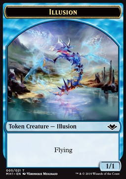 Illusion Token (Blue 1/1 Flying) MH1-T05 Token Excellent Englisch Foil
