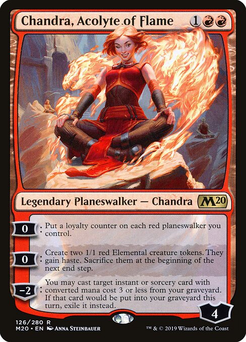 Chandra, Acolyte of Flame M20-126 Rare Near Mint Englisch