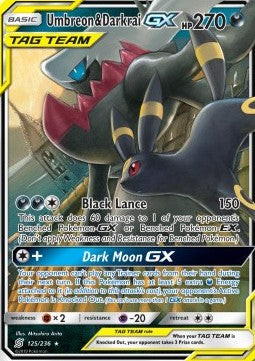 Nachtara & Darkrai GX UNM-125 Ultra Rare Good Deutsch
