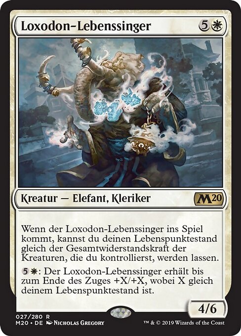 Loxodon-Lebenssinger M20-27 Rare Excellent Deutsch