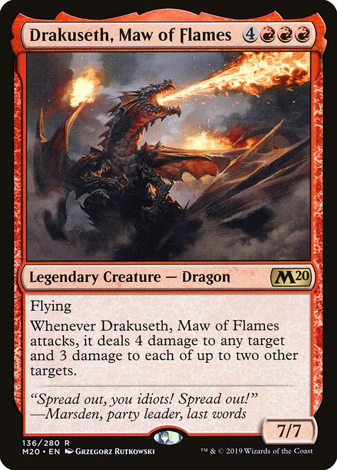 Drakuseth, Maw of Flames M20-136 Rare Light Played Englisch