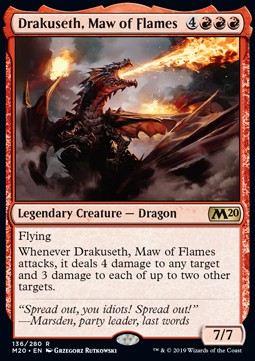 Drakuseth, Schlund der Flammen M20-136 Rare Good Englisch Foil