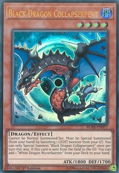 Schwarzer Drache Kollapschlange BLHR-077 Ultra Rare Poor Deutsch 1. Auflage