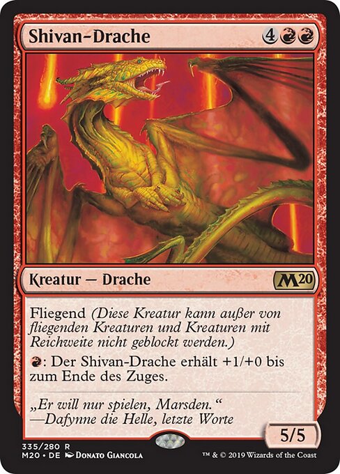 Shivan-Drache XM20-335 Rare Good Deutsch
